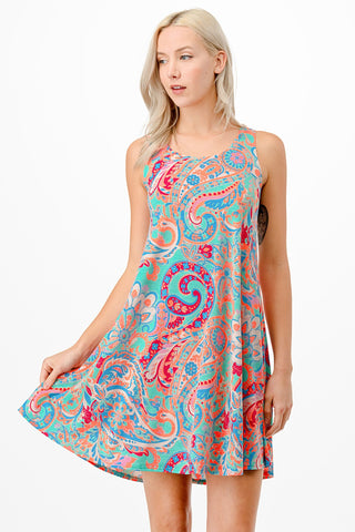 Paisley Power Tank Dress