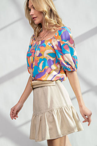 Bailey Ruffled Twill Skirt in Khaki - Final Sale