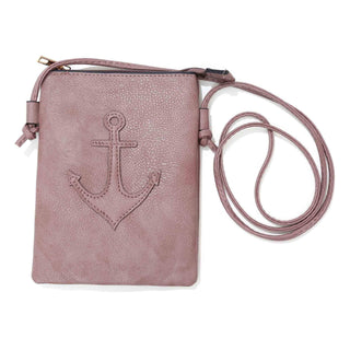 Big Anchor Crossbody Bag With Cellphone Pocket-Plum
