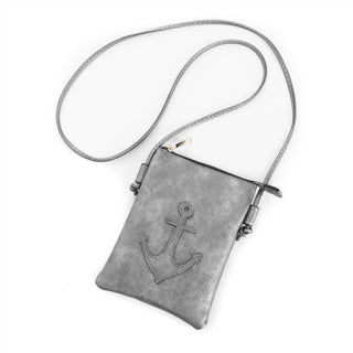 Big Anchor Crossbody Bag With Cellphone Pocket-Grey