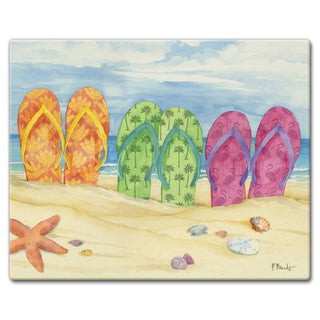 Toes in the Sand - Glass Counter Savers 15 x 12