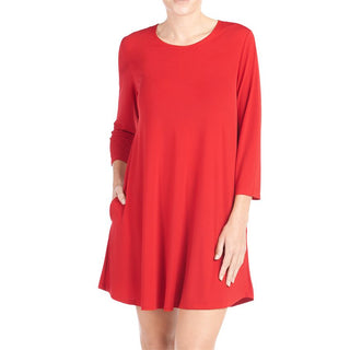 Bailey Tunic Dress in Red