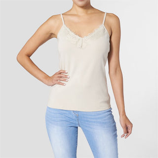 Belinda Lacey Tank in Natural