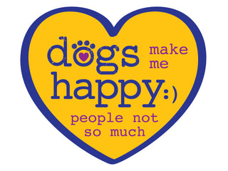 Dogs Make Me Happy Decal 3 inch
