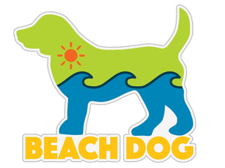 Beach Dog Decal 3 inch