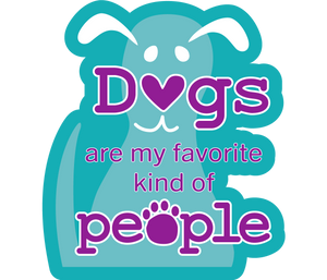 Dogs are my Favorite People Decal 3 inch