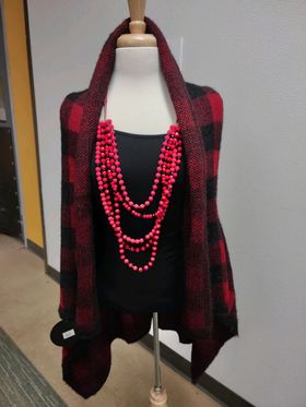 Buffalo Plaid Vests - Available in Red & White Plaid