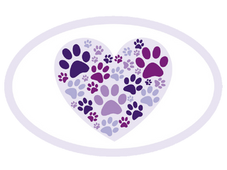 Heart with Paws Dog Magnet
