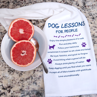 Dog Lessons for People Kitchen Towel