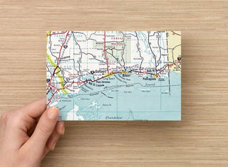 Custom Map Postcard Oak Island
