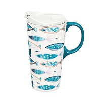Fish Ceramic Travel Cup with Box