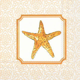 Gold Starfish Paper Lunch Napkin