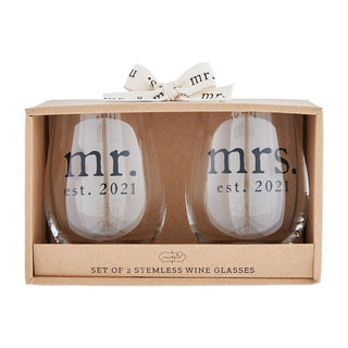 Mr. & Mrs. Wine Glass Set-2021