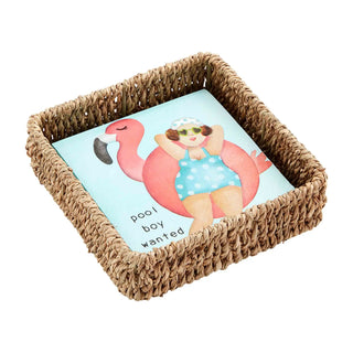 Pool Boy Napkin and Basket Set