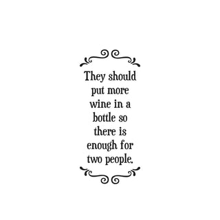 Tea Towel - "Enough Wine For Two"