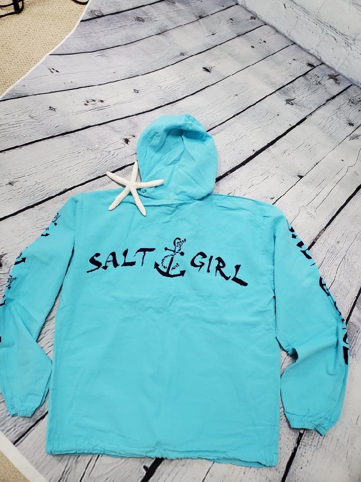 Salt Girl Jacket Aqua Anchor