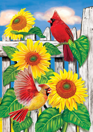 Cardinal Sunflowers-Flag
