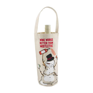 Snowman Drinking Wine Bag