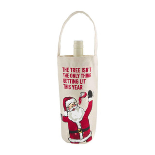 Santa Drinking Wine Bag