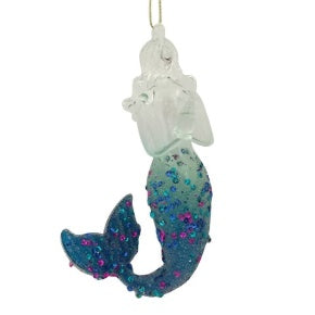 Glass Mermaid Ornament - Mlt