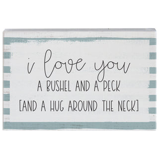 I Love You - Wood Block