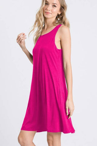 Ava Tunic Dress in Fuchsia