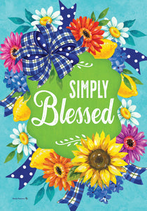 Simply Blessed Garden Flag