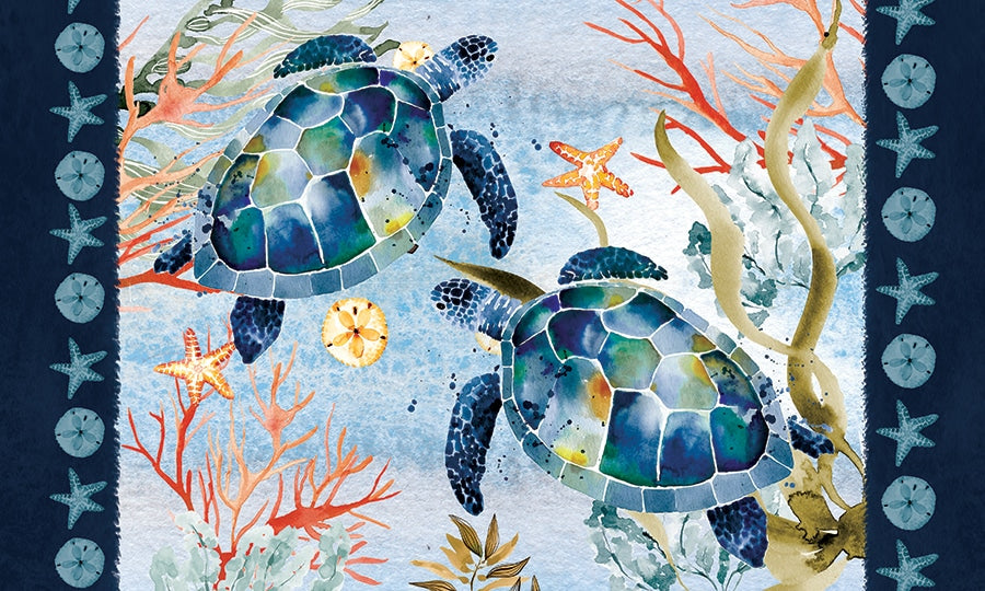 Watercolor Turtles Floor Mat – Mermaid Cove