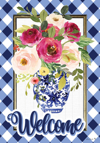 Welcome Roses Garden Flag