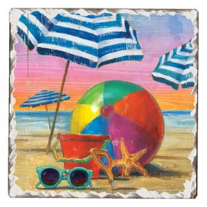 Beachball - Square Coaster