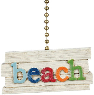 Colorful Beach Sign Ceiling Fan Pull