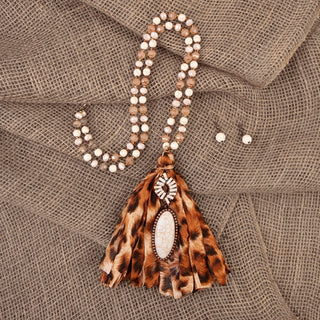 Leopard Tassel Necklace