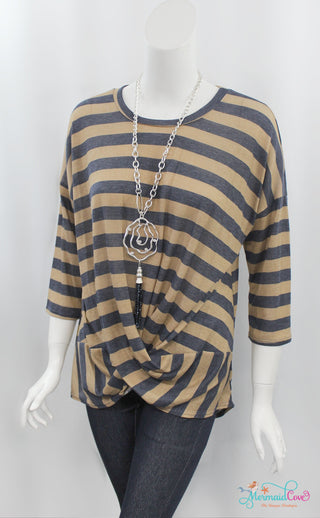 Striped Knot Top