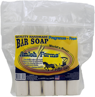 Amish Farm Soap 5-Bar Bag Fragance-Free White Bars