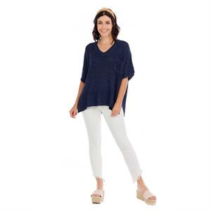 Theo V-Neck Sweater - Navy