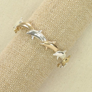 Two Tone Dolphins Bracelet