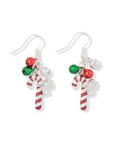 Earrings-Candy Canes with Jingles