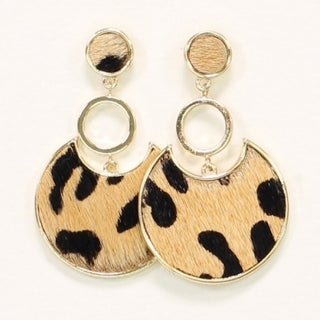 Gold Leopard Print Earrings