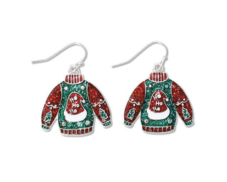 Earrings-Santa Ho Ho Sweater