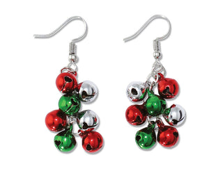 Earrings-Linked Holiday Bell Drops