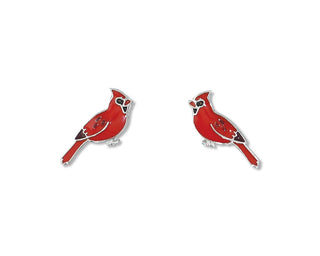 Earrings-Red Cardinals Post