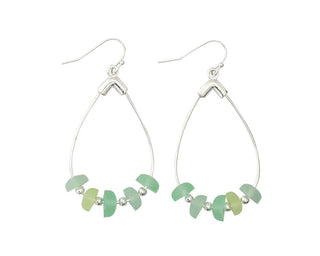 Earrings-Wire Drops Frost Mint