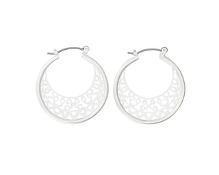 Matte Silver Filgree Earrings