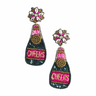 Champagne Beaded Earrings - GR
