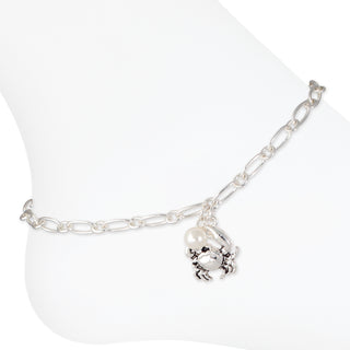 Silver Crab w/Pearl Anklet