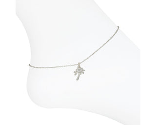 Anklet-Silver Palm Tree