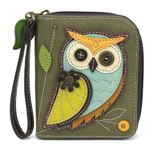 Owl Zip Around Wallet