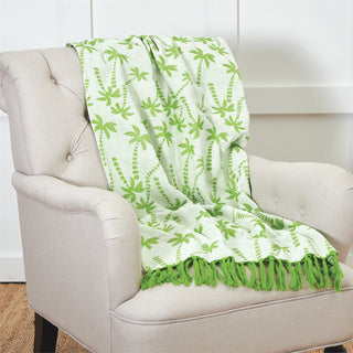 Chenille Palm Trees Throw