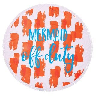 Mermaid Off Duty Round Beach Towel