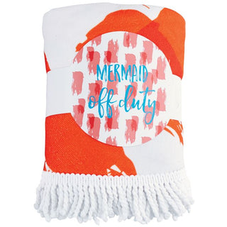 Mermaid Off Duty Round Beach Towel